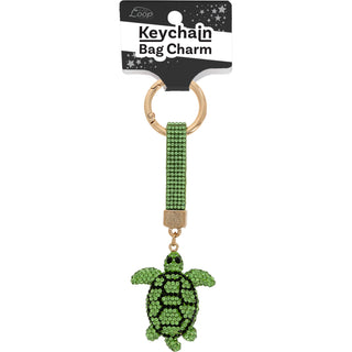 Turtle Gemmed Bag Charm