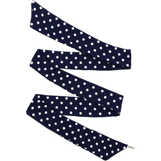 Newport Navy Dot Mask Ties Set of 2 - 48" x 2.5"