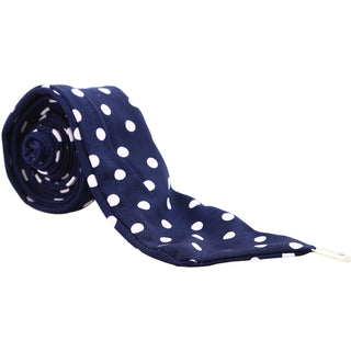 Newport Navy Dot Mask Ties Set of 2 - 48" x 2.5"