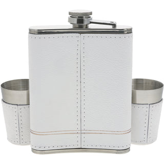 Groom One 8 oz Flask & Two 1.5 oz Shot Glasses in a Gift Box