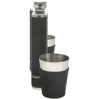 Best Man One 8 oz Flask & Two 1.5 oz Shot Glasses in a Gift Box