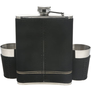 Best Man One 8 oz Flask & Two 1.5 oz Shot Glasses in a Gift Box