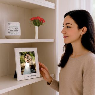 Mr. & Mrs. 5.5" x 7.5" MDF Frame (Holds 4" x 6" Photo)