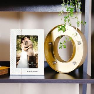Mr. & Mrs. 5.5" x 7.5" MDF Frame (Holds 4" x 6" Photo)