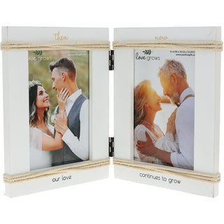 Then & Now 5.5" x 7.5" Hinged Frame (Holds 2 - 4" x 6" Photos)