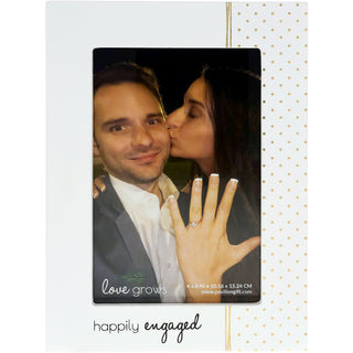 Happily Engaged 5.5" x 7.5" MDF Frame (Holds 4" x 6" Photo)