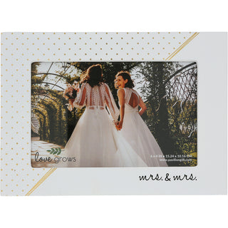 Mrs. & Mrs. 7.5" x 5.5" MDF Frame (Holds 6" x 4" Photo)