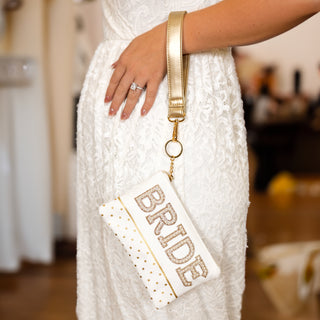 Bride 8" x 5" Canvas Wristlet
