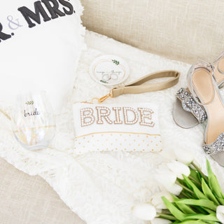 Bride 8" x 5" Canvas Wristlet