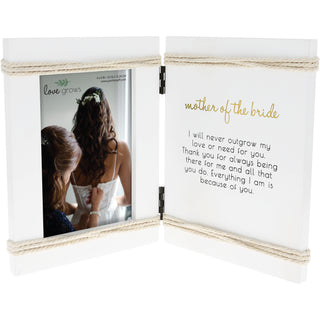 Mother Of The Bride 5.5" x 7.5" Hinged Sentiment Frame (Holds a 4" x 6" Photo)