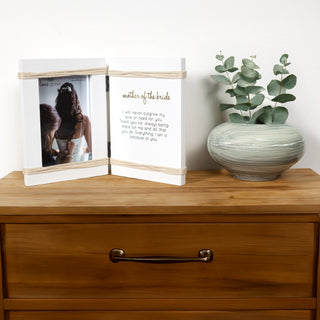 Mother Of The Bride 5.5" x 7.5" Hinged Sentiment Frame (Holds a 4" x 6" Photo)