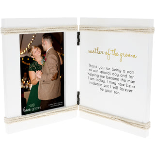 Mother Of The Groom 5.5" x 7.5" Hinged Sentiment Frame (Holds a 4" x 6" Photo)