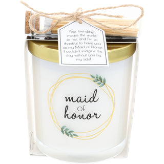 Maid of Honor 10 oz - 100% Soy Wax Candle with Matches Scent: Tranquility