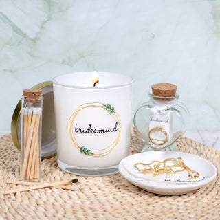 Bridesmaid 10 oz - 100% Soy Wax Candle with Matches Scent: Tranquility