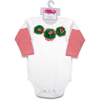 Peppermint Long Sleeve Onesie (3-6 Months)