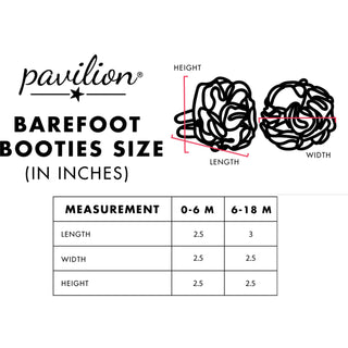 Jazzy Gem Barefoot Booties (0-6 Months)