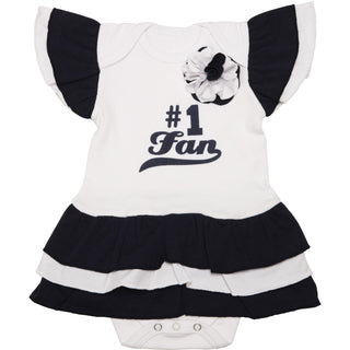 Navy & White #1 Fan Onesie Dress