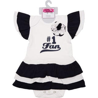 Navy & White #1 Fan Onesie Dress