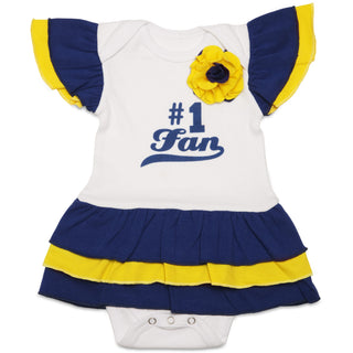 Blue & Gold #1 Fan Onesie Dress