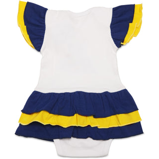 Blue & Gold #1 Fan Onesie Dress 0-6 Months