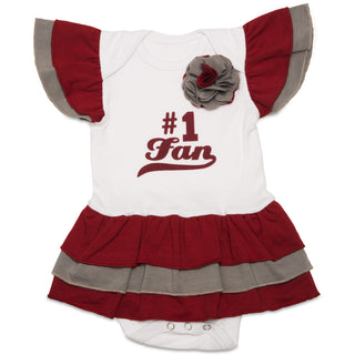 Crimson & Gray #1 Fan Onesie Dress