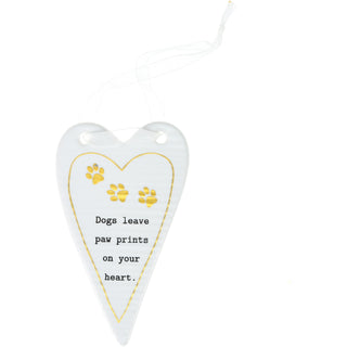 Dogs 4" Hanging Heart Plaque