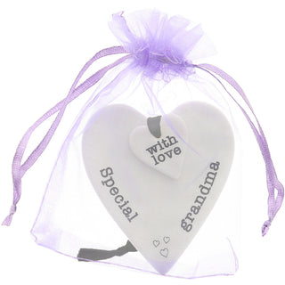 Special Grandma 3" Ceramic Keepsake Heart Plaque