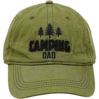 Camping Dad Olive Adjustable Hat