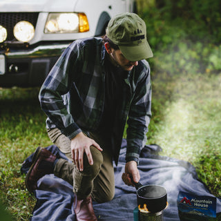 Camping Dad Olive Adjustable Hat