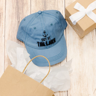 Out at the Lake Cadet Blue Adjustable Hat