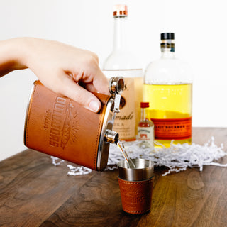 Outdoors Man Stainless Shot Glass with Sleeve