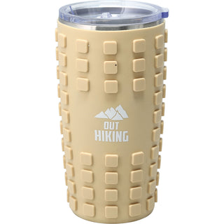 Out Hiking 20 oz Travel Tumbler with 3D Silicone Wrap