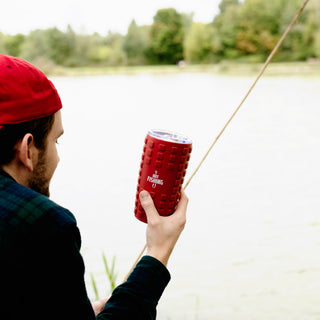 Out Fishing 20 oz Travel Tumbler with 3D Silicone Wrap