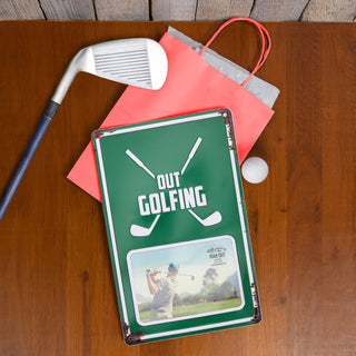 Out Golfing 8" x 11.75" Tin Frame
(Holds 6" x 4" Photo)