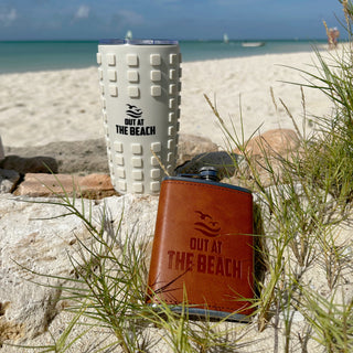 Out at the Beach 20 oz Travel Tumbler with 3D Silicone Wrap