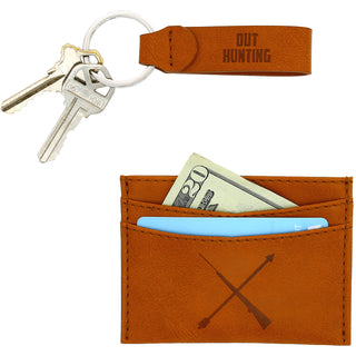 Hunting PU Leather Keyring & Wallet Set