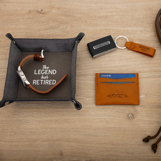 Outdoors Man PU Leather Keyring & Wallet Set