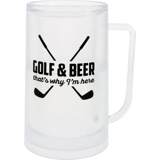 Golf & Beer 12 oz Freezer Stein