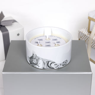 Cat 10 oz - 100% Soy Wax Reveal Triple Wick Candle
Scent: Tranquility