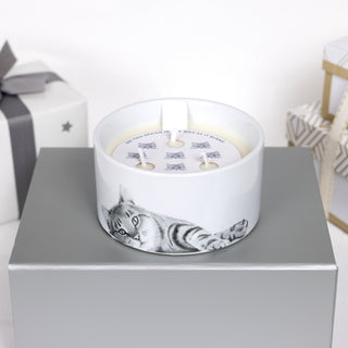 Cat 10 oz - 100% Soy Wax Reveal Triple Wick Candle Scent: Tranquility
