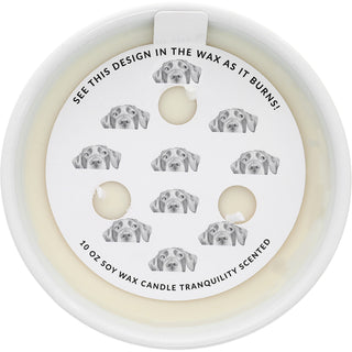 Dog 10 oz - 100% Soy Wax Reveal Triple Wick Candle Scent: Tranquility