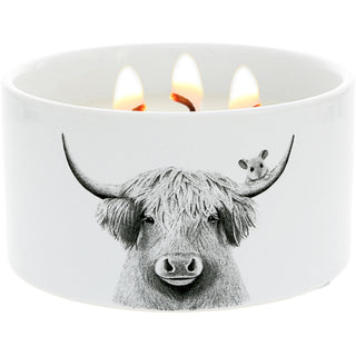 Highland Cow 10 oz - 100% Soy Wax Reveal Triple Wick Candle
Scent: Tranquility