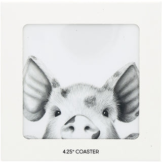 Pig 4.25" Coaster