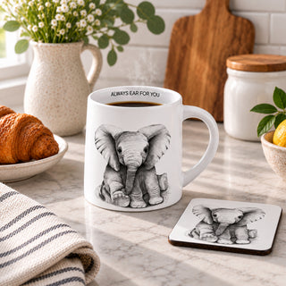 Elephant 4.25" Coaster