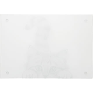 Cat 13.75" x 9.75" Glass Cutting Board