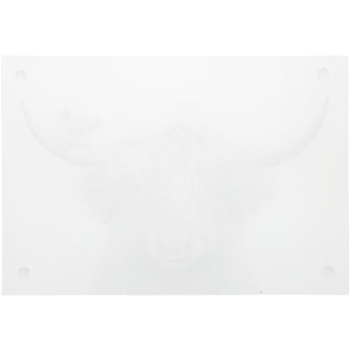 Highland Cow 13.75" x 9.75" Glass Cutting Board
