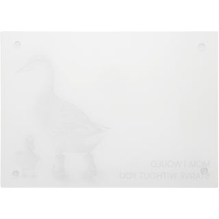 Starve Without You 13.75" x 9.75" Glass Cutting Board