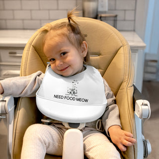 Food Meow Silicone Catch All Bib