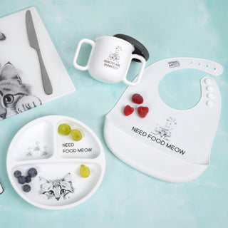 Food Meow Silicone Catch All Bib
