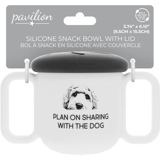 The Dog Silicone Snack Bowl with Lid